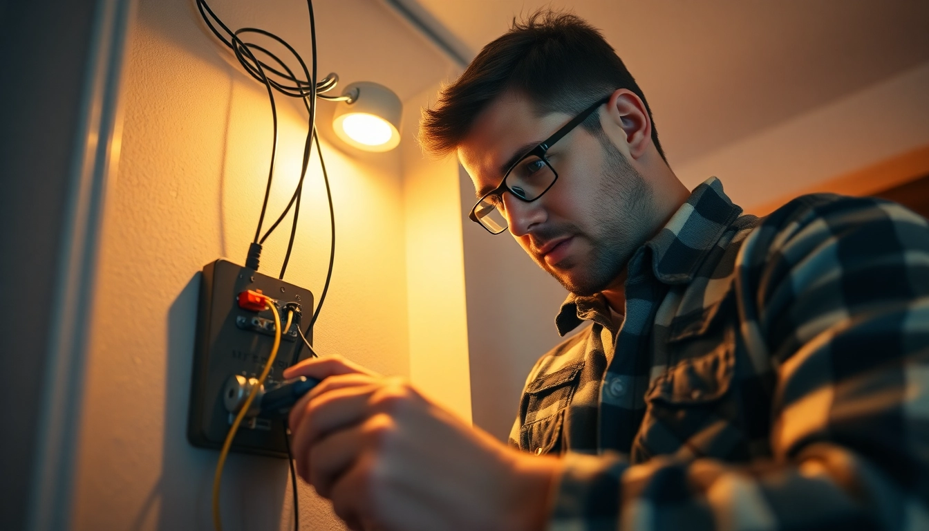 Professional electrician providing urgent Elektriker Notdienst for residential electrical repair.