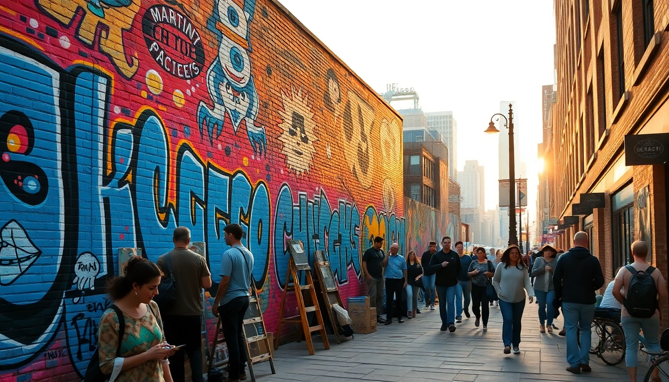 Showcasing emerging artists in Chicago, vibrant street art captures creativity and collaboration.
