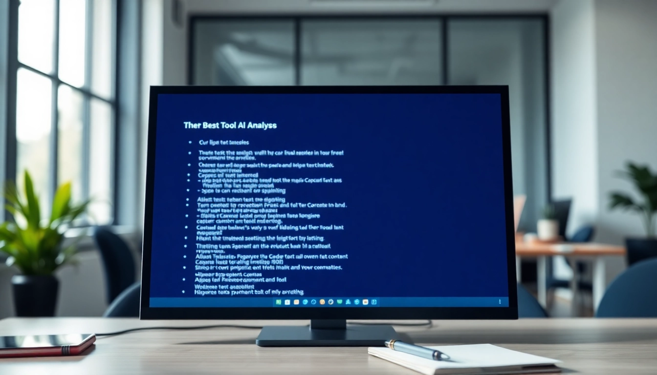 Engaging AI checker tool interface highlighting text analysis features in a modern setting.