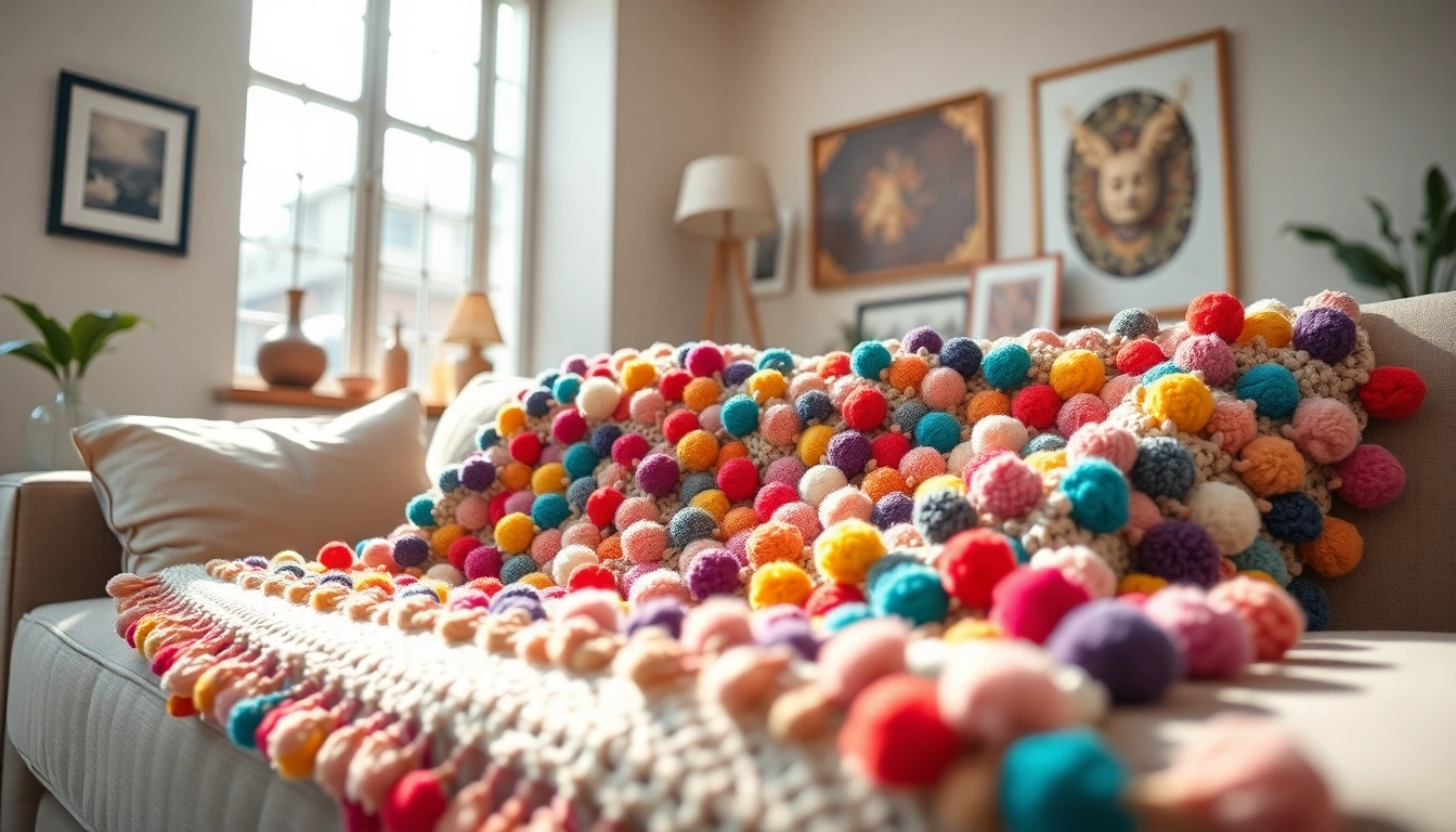 Enhance Your Space with Handcrafted Moroccan Pompom Blankets at https://labboho.com/collections/pompom-blanket