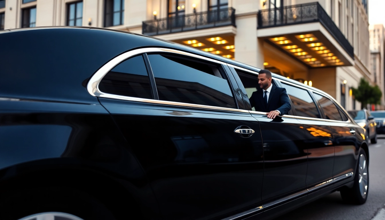 Experience premium town car service Columbus Ohio with our elegant limousine welcoming your journey.