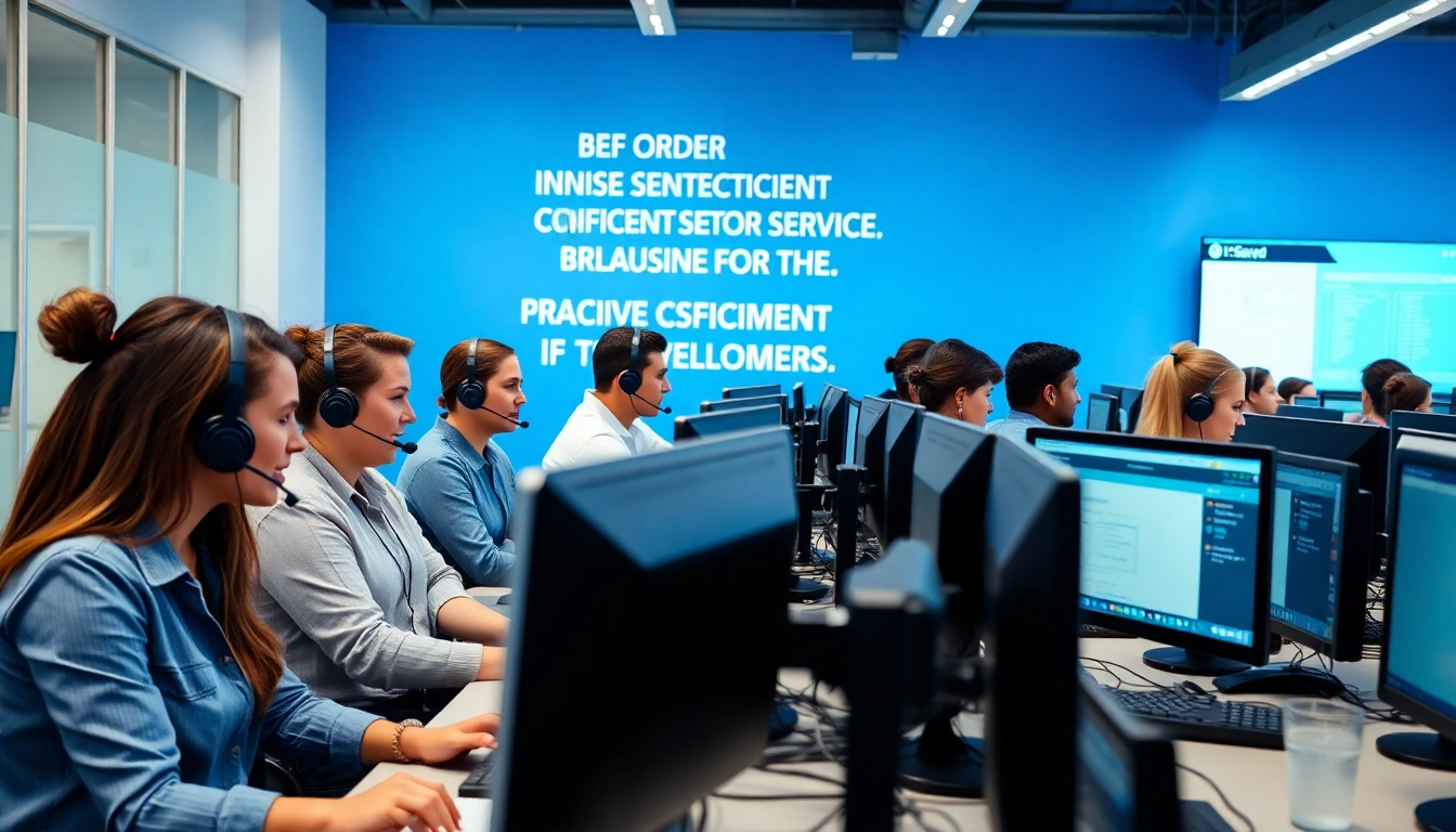 Order Processing Services team efficiently handling customer orders in a modern call center.