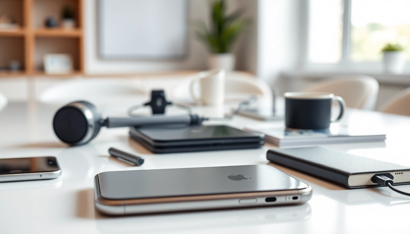 Shop and buy iPhone in a stylish, tech-savvy environment with modern accessories.