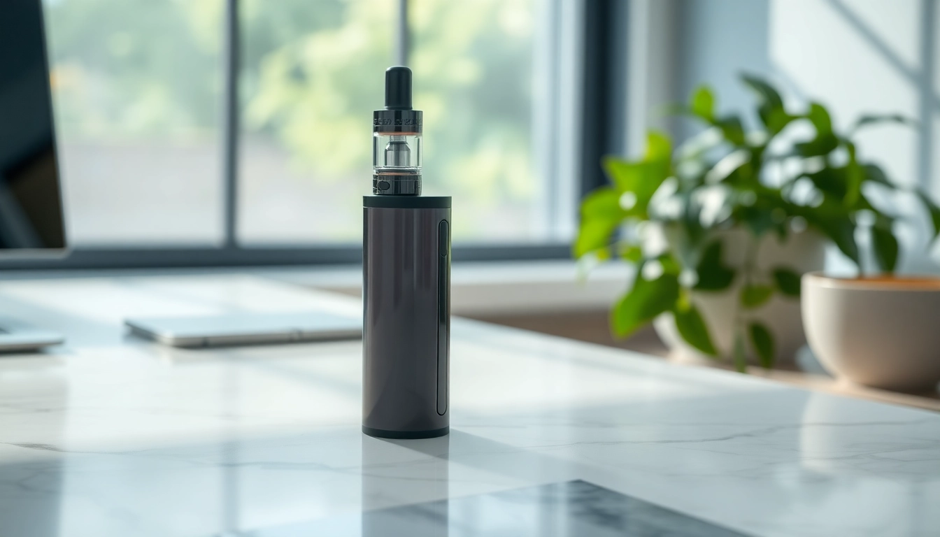 Vibrant nicotine free vapes showcased on a stylish desk with natural lighting.