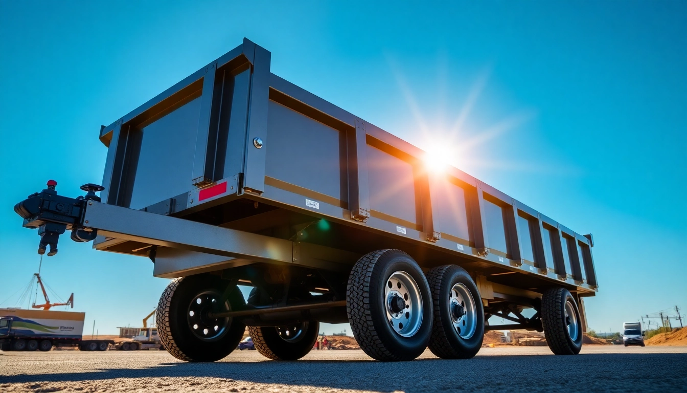 View high-quality dumpster trailers for sale highlighting robust structures and features.