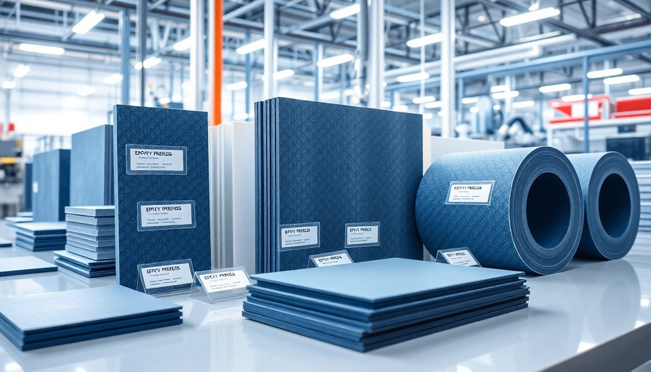 Showcasing high-quality epoxy prepregs in a modern manufacturing setting.