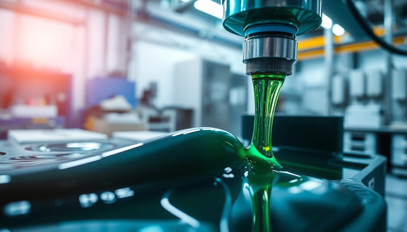 Injecting infusion resins into a mold, showcasing clarity and precision in a professional workspace.