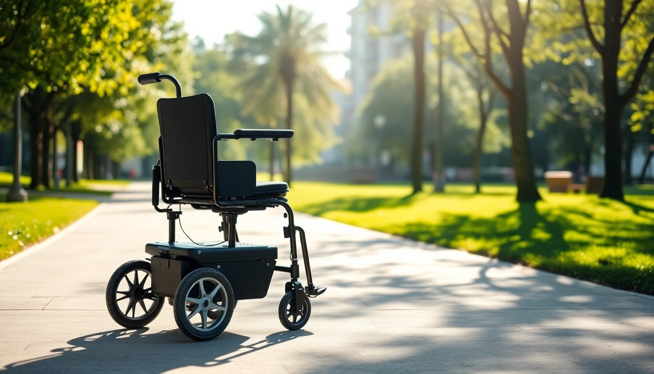 Improved mobility with an Electric Wheelchair showcased in an accessible outdoor environment.