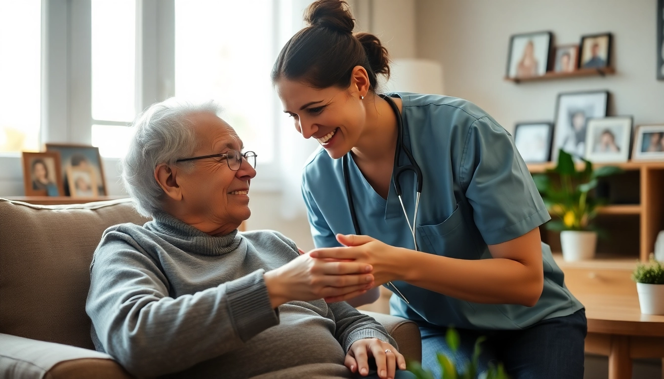 Providing in home care austin tx with dedicated professional assistance in a warm living room.