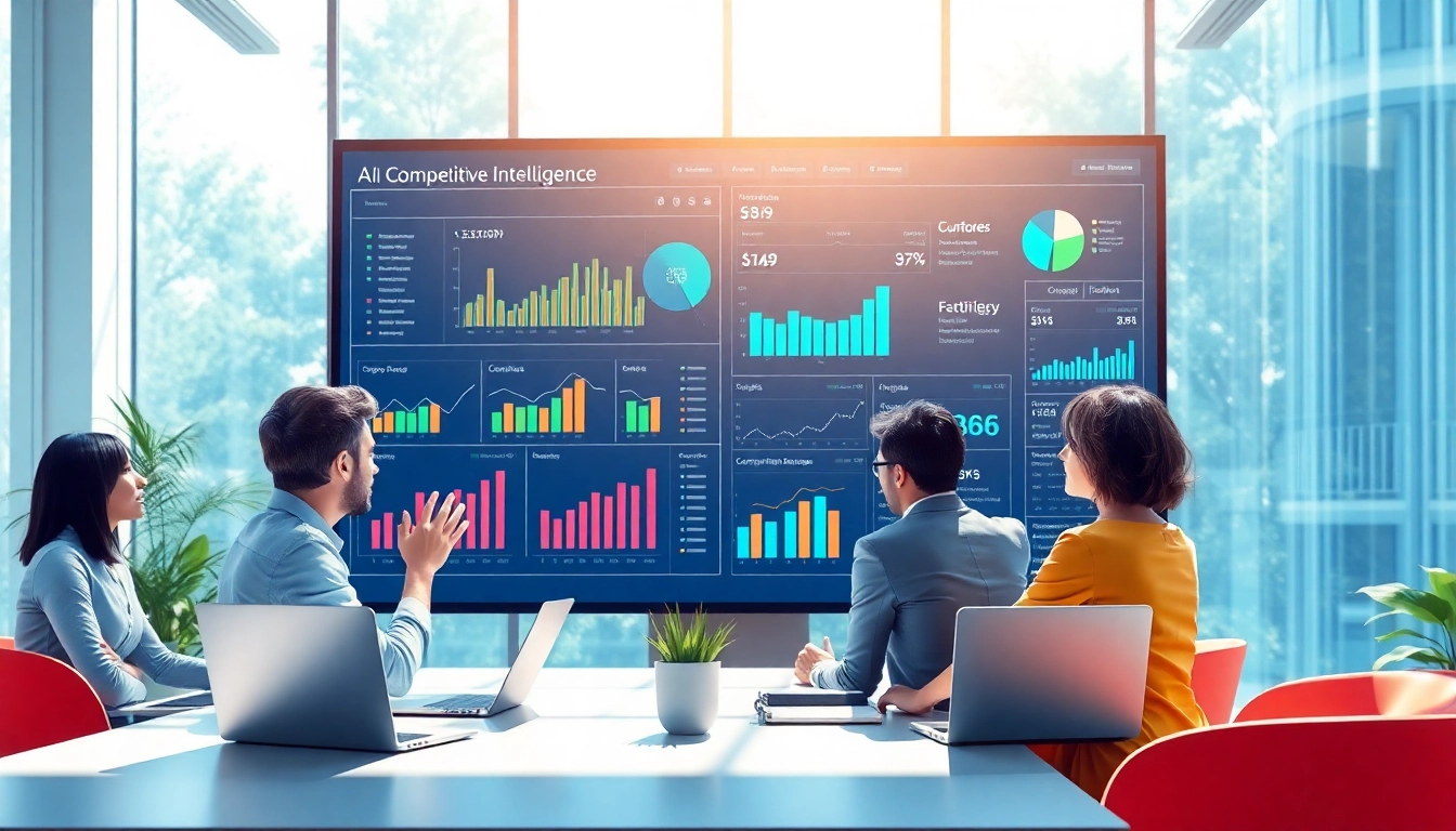 Crafting ai prompts for competitive intelligence with a diverse team in a modern workspace.