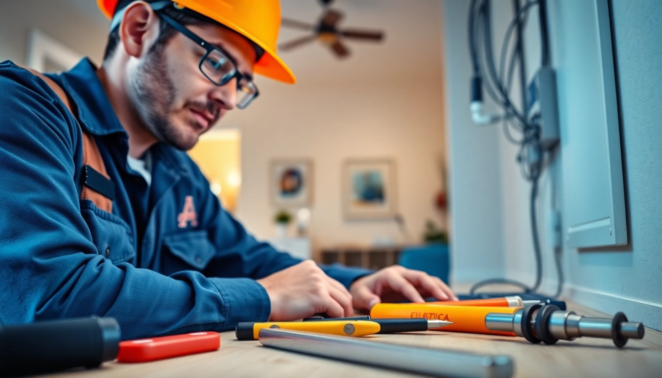 Electrical Contractor Clearwater performing electrical repairs with professionalism in a home setting.