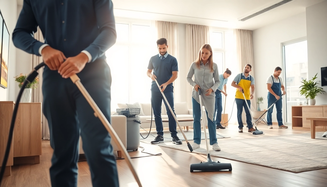 Efficient move in deep cleaning services Dubai performed by a professional cleaning team in a modern apartment.