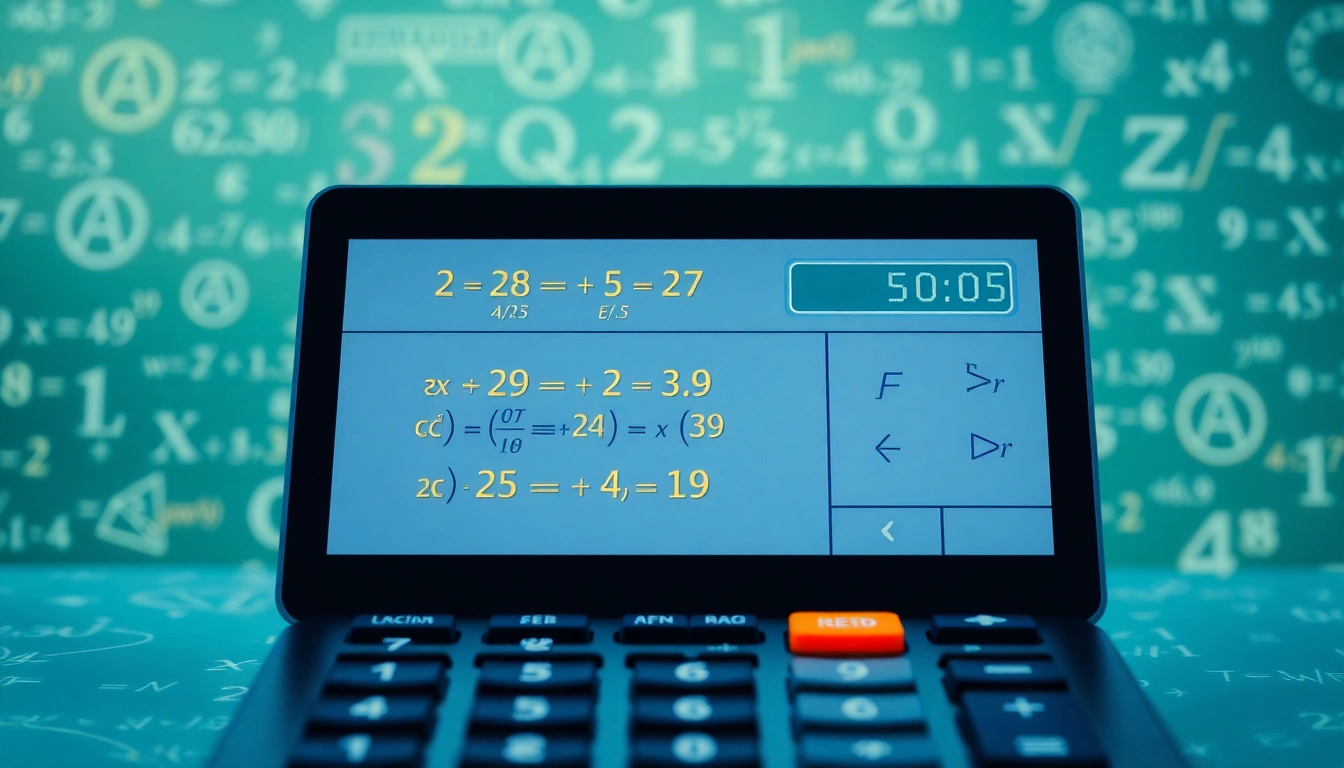Interactive Algebra Calculator solving equations with step-by-step solutions.