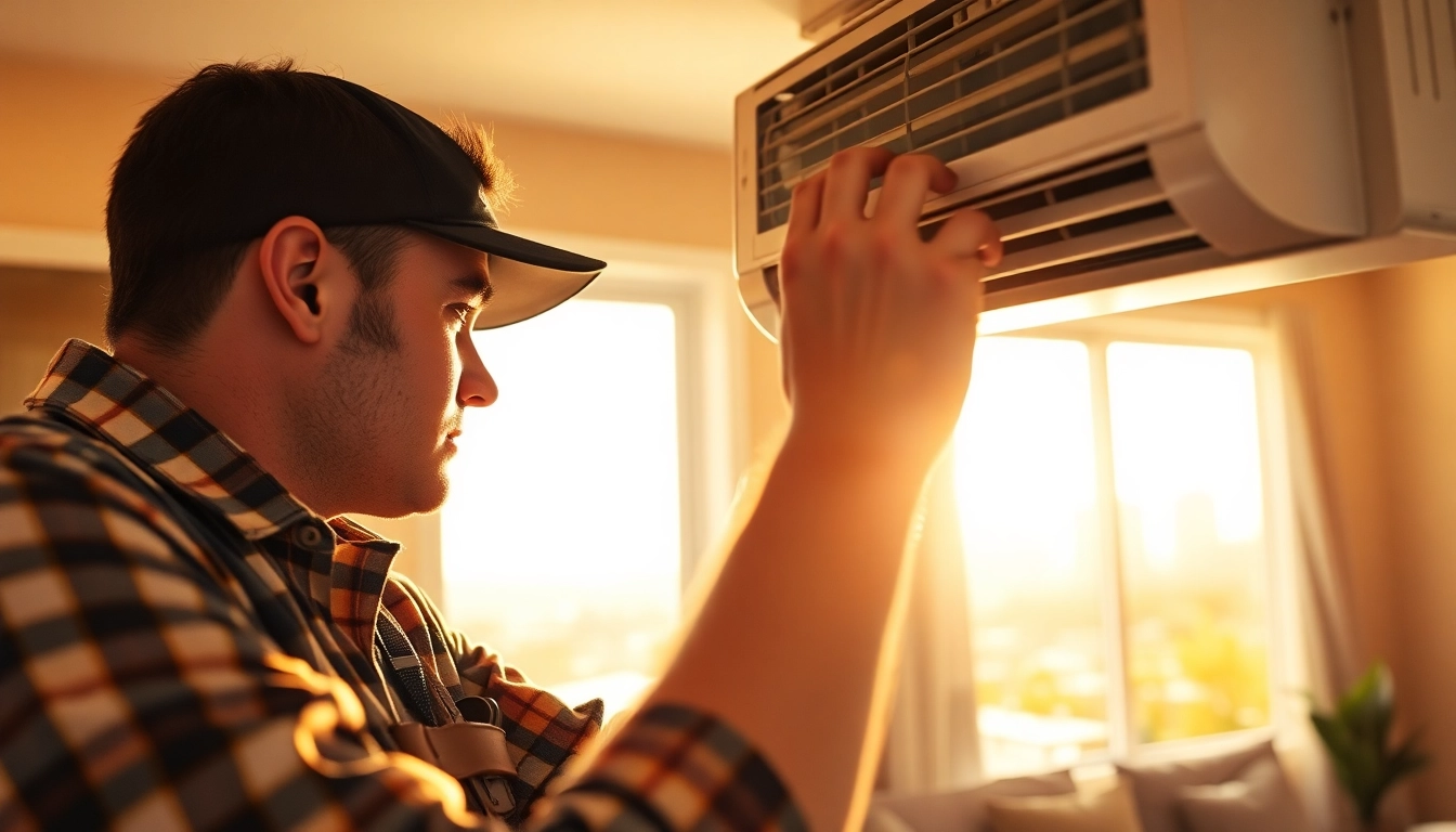 AC repair phoenix az showcased by a professional technician in a residential setting.