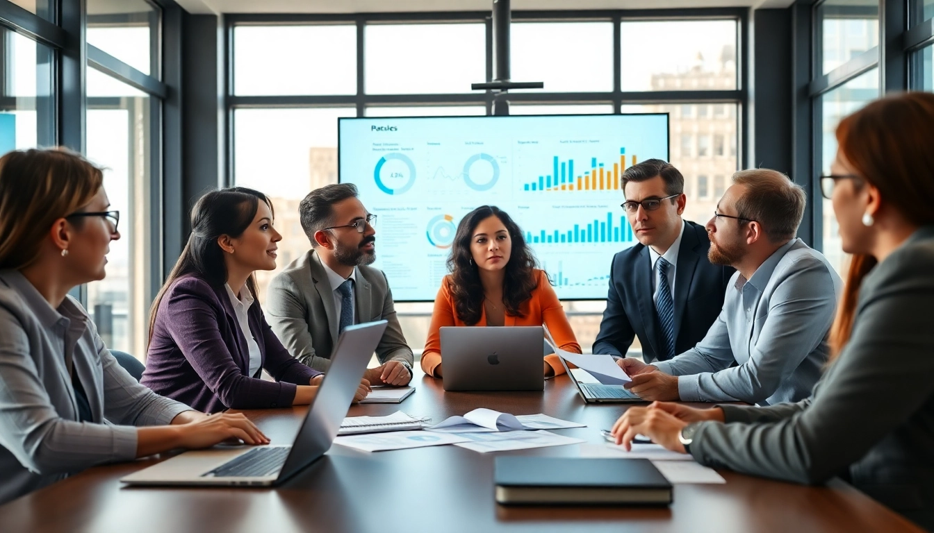 Analyze competitive intelligence strategies through a collaborative business meeting of diverse professionals.