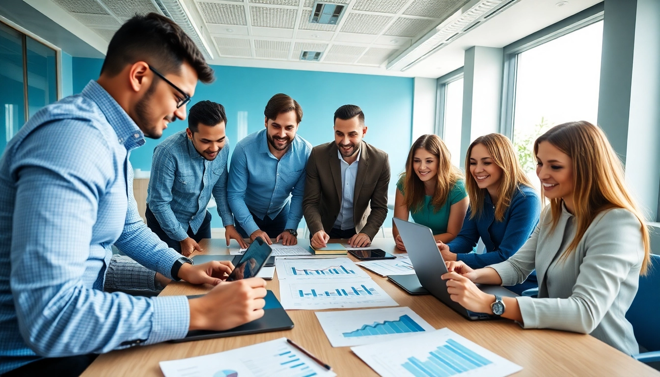 Boost your visibility with the dedicated team at SEO Agency Dublin, collaborating effectively in a modern office.