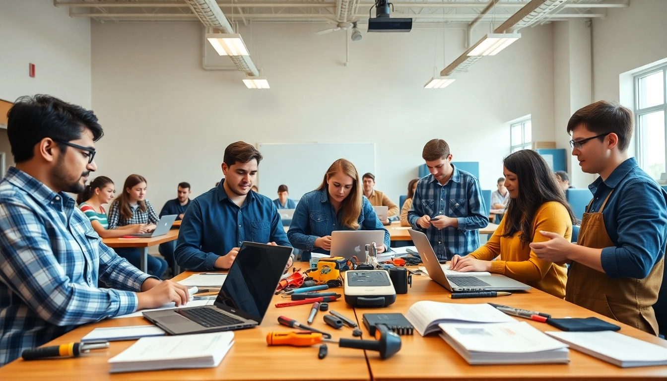 Students engage in hands-on training at a trade school in Tennessee, showcasing diverse careers.