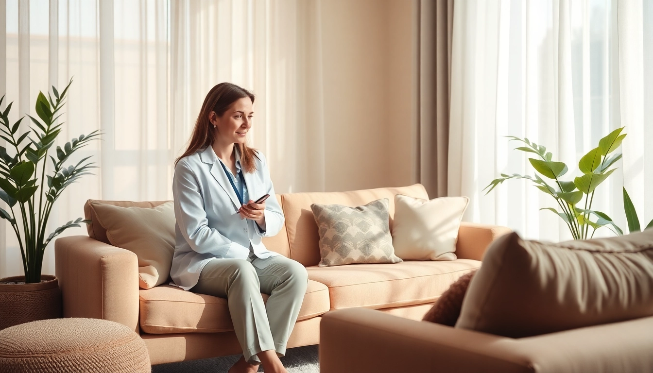 Psychologists in dubai providing compassionate counseling in a serene therapy room.