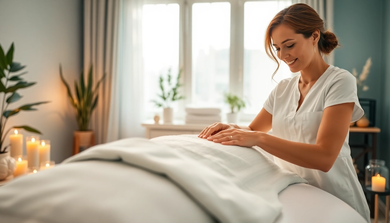 Experience cellulite therapy in a serene setting with a professional therapist.