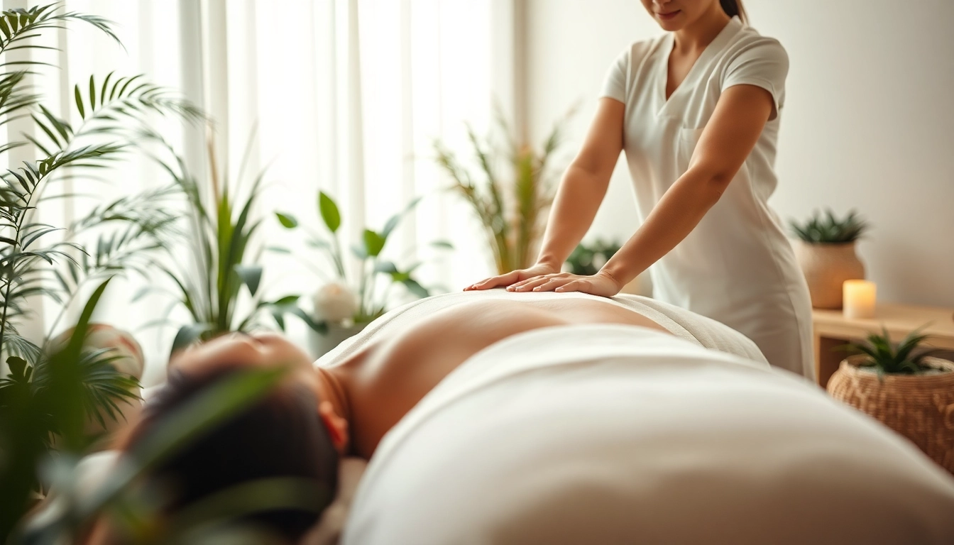 마사지왕국에서 편안한 스웨디시 마사지 받고 있는 모습