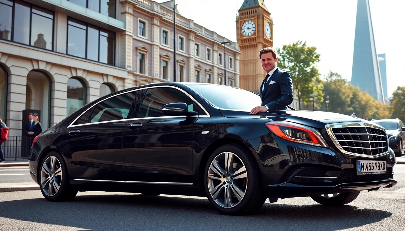 Experience chauffeur service london with a luxury car near iconic London landmarks.