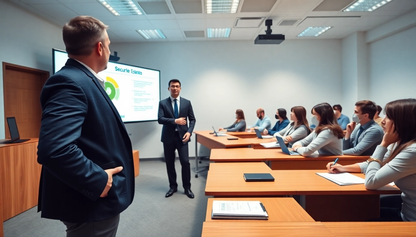 Students engaged in the 8 Hour Security Class with a professional instructor leading the session.
