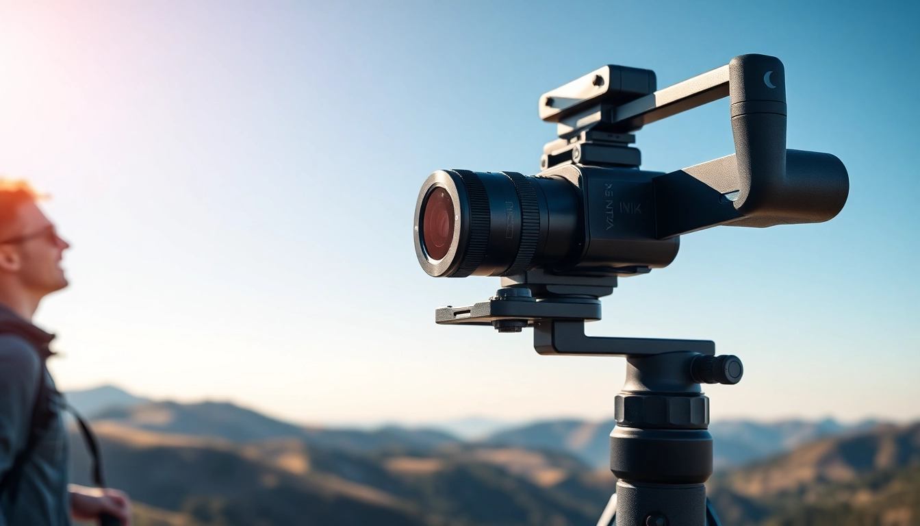 Capture smooth footage with a gimbal camera​ showcasing advanced stabilization outdoors.