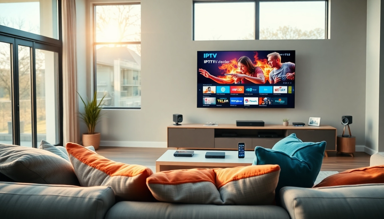 Comprar IPTV para disfrutar de canales en alta definición desde un salón moderno.