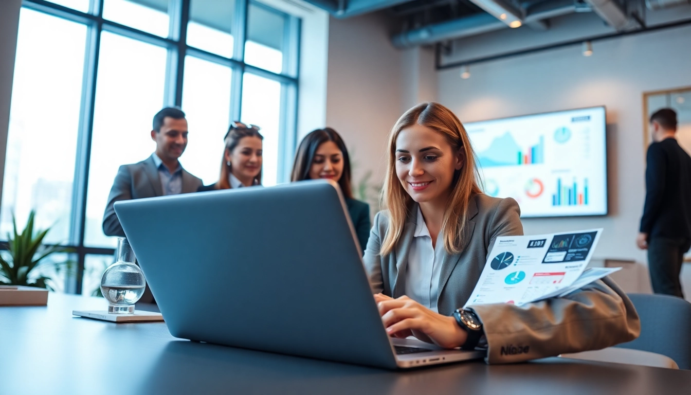 B2B buyers collaborating in a modern office to enhance decision-making processes.