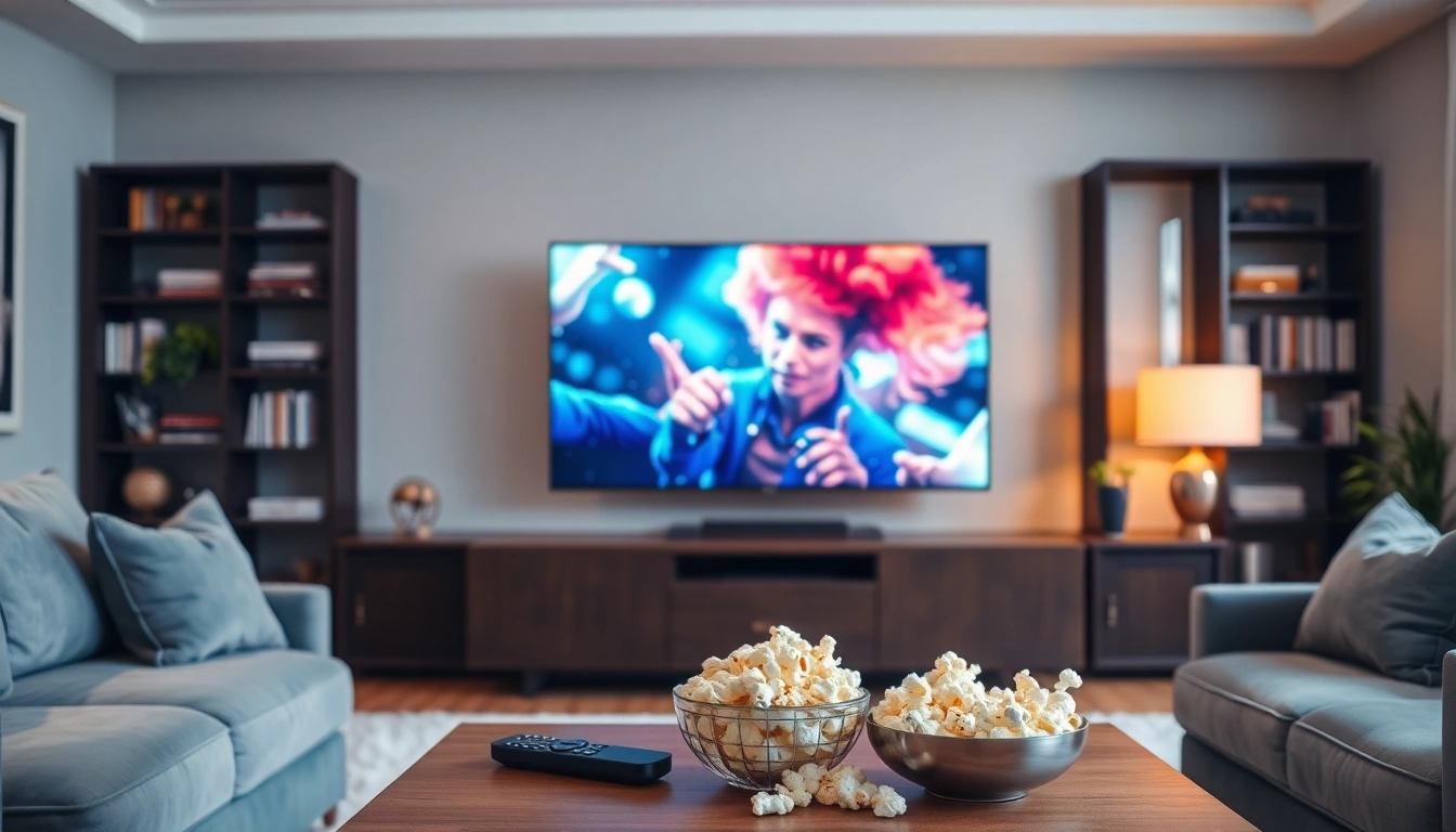 Regarder meilleur iptv dans un salon moderne avec un téléviseur élégant et un décor stylé.