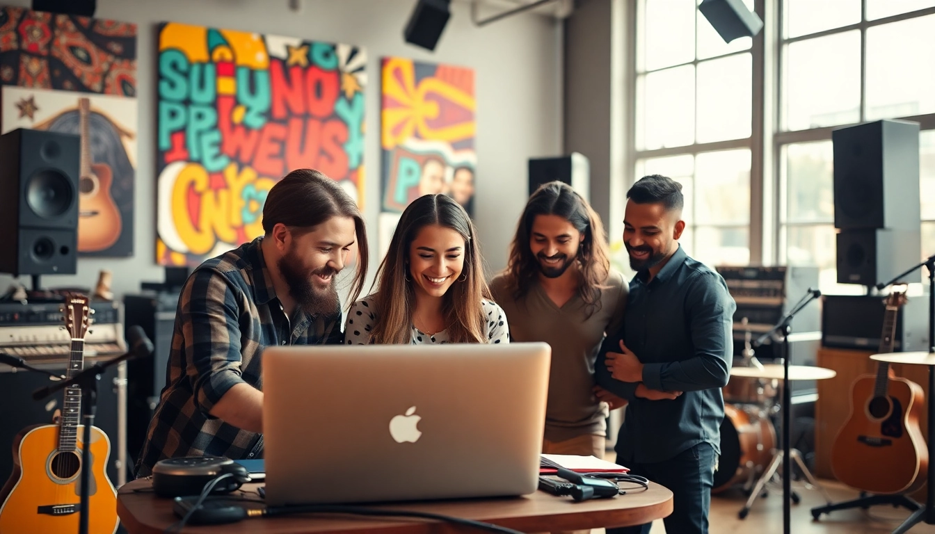 Effective strategies from a dedicated music PR company working collaboratively in a bright studio.