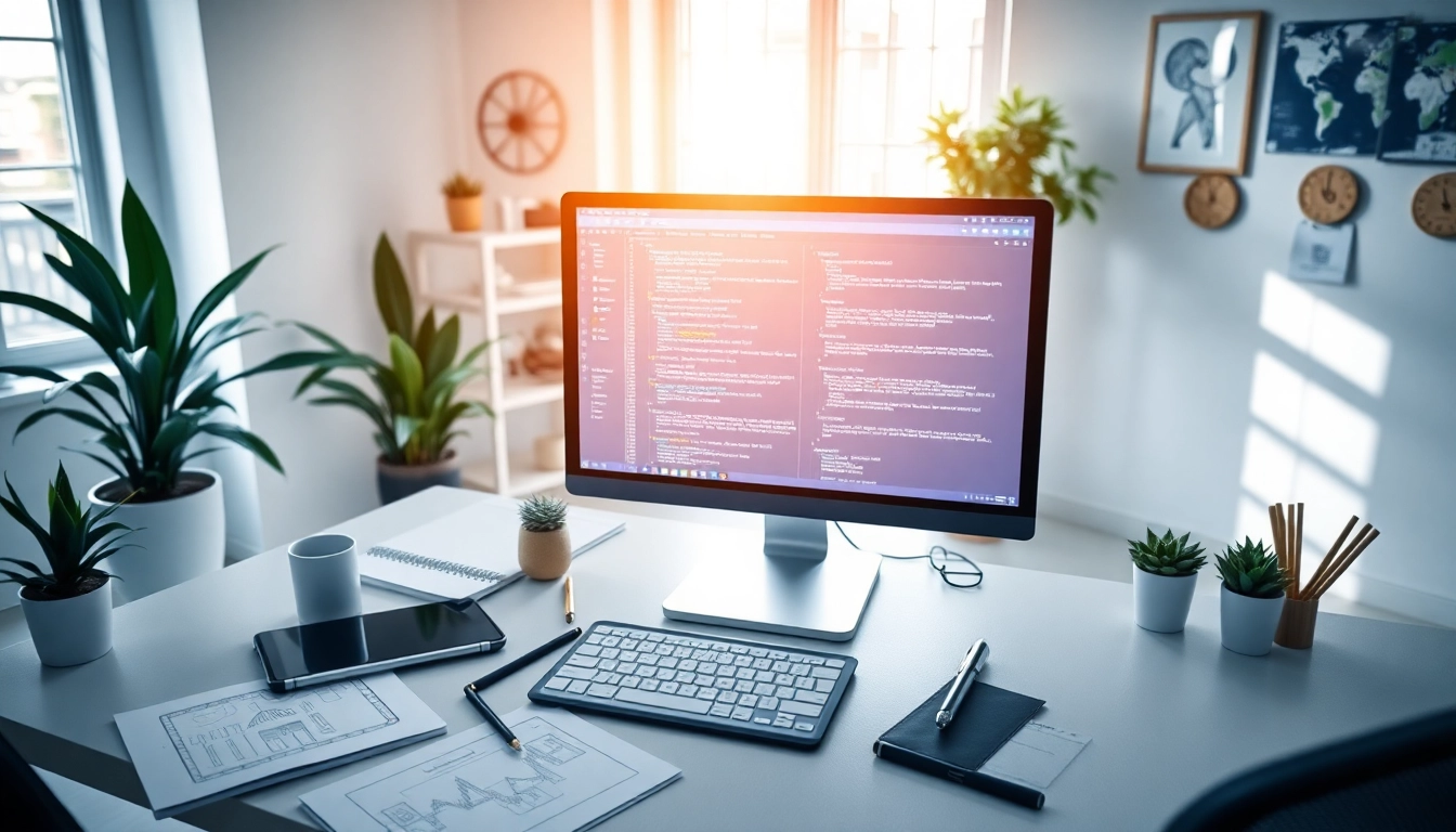 Showcasing innovative web design Missouri solutions in a professional workspace.