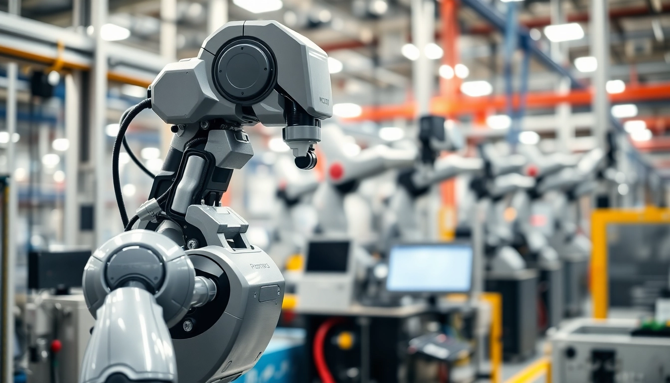 Injection Robot streamlining production in a modern manufacturing facility, showcasing advanced automation technology.