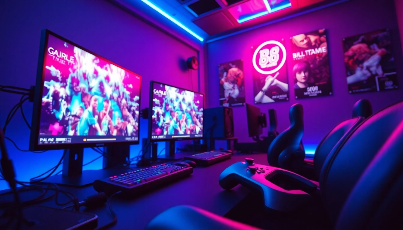 Menampilkan permainan digital mild88 dengan perangkat gaming yang canggih dan menyala penuh warna.