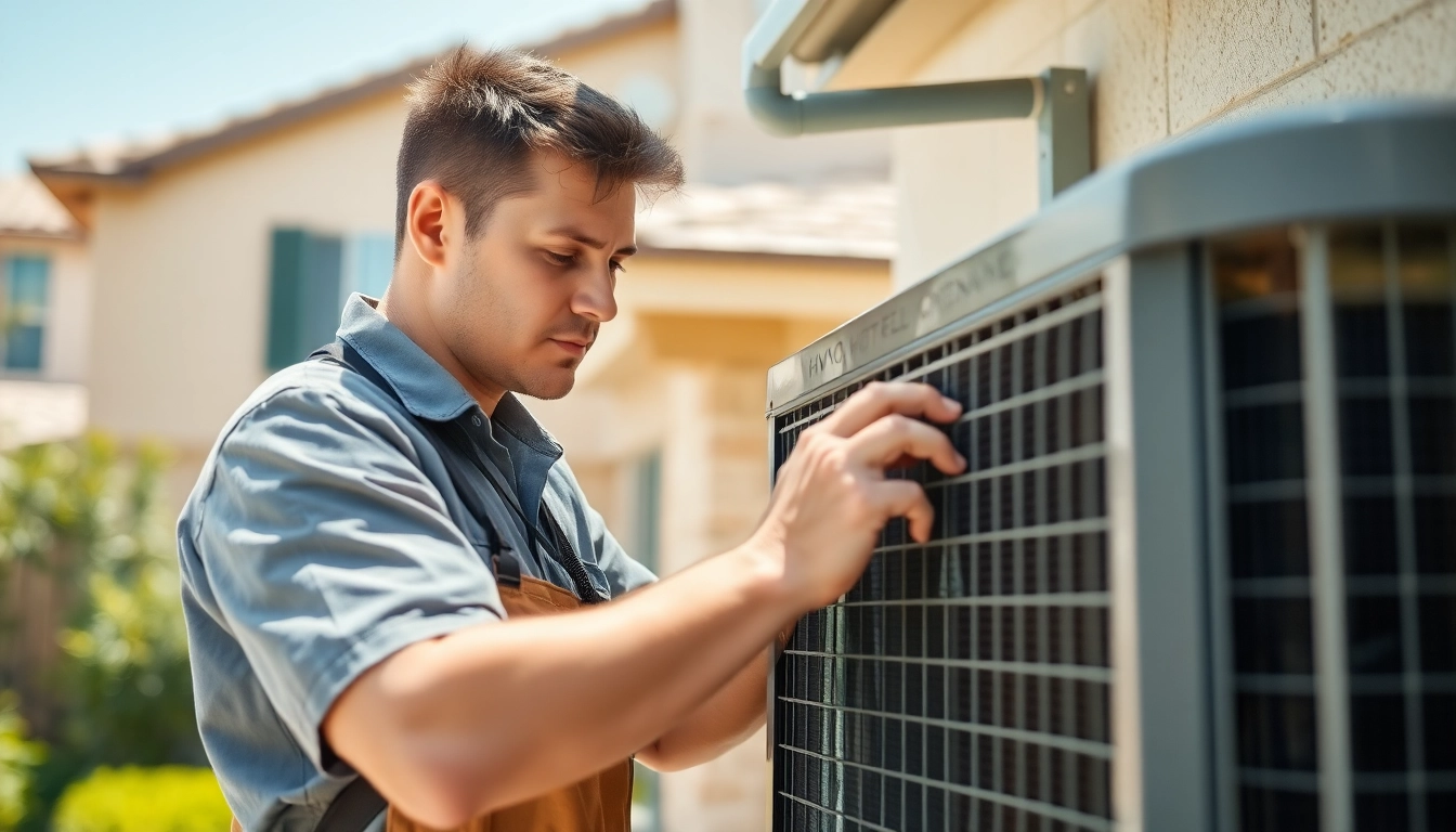 Expert technician providing ac repair mesa az services at a residential location.